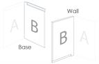 Avanti Opus 22mm Bi-Fold Door (RH Base - LH Wall) Matt White 715 x 331mm