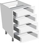 Legrabox Orion Grey 1000mm Cabinet Pack, 4 Cutlery Drawers