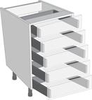 Legrabox Orion Grey 300mm Cabinet Pack, 5 Cutlery Drawers