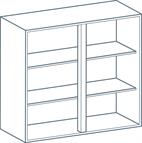 800 x 900mm Wall Unit Carcass in Light Grey (Flat Pack)