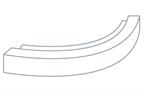 Avanti Opus 38mm Curved Bull Nose Cornice, High Gloss Dust Grey 50 x 338mm