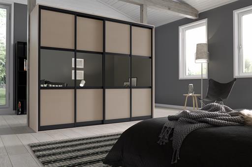 Primo - Black - Super Matt Stone Grey and Mirror