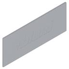 Blum Antaro symetrical cover cap with 'BLUM' logo metallic grey