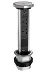 SensioPod M Motorised Socket Aluminium Finish With QI Charger &amp; Bluetooth