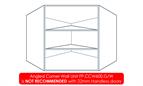 720 x 600 x 600 Angled Corner Wall - White