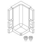 Gola Internal corners for Countertop J profile Silver