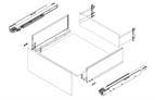Blum Legrabox with Blumotion C height 450mm orion grey (40kg)