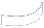 Avanti Opus and Piso 22mm Curved Plinth, High Gloss Cream 150 x 278mm