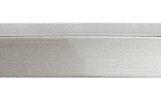 ABS Edging Tape 3D 2-in-1 High Gloss Light Grey / Stainless Steel 1 x 23mm