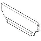 Blum Steel Back  to Suit 83 x 800mm Grey R906