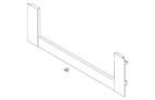 Blum Legrabox 'C' height inner drawer front to suit 800mm (element) orion grey