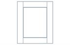 Avanti Quadro 22mm Door, Graphite Grained Paint Effect 715 x 274mm